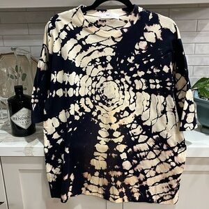 NWOT Toga Pulla dark purple and cream coloured tie dye top